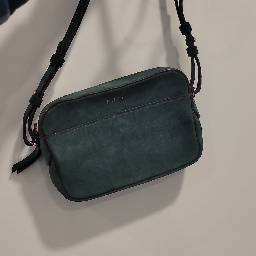 Pablo Genuine Leather Suede Crossbody Bag